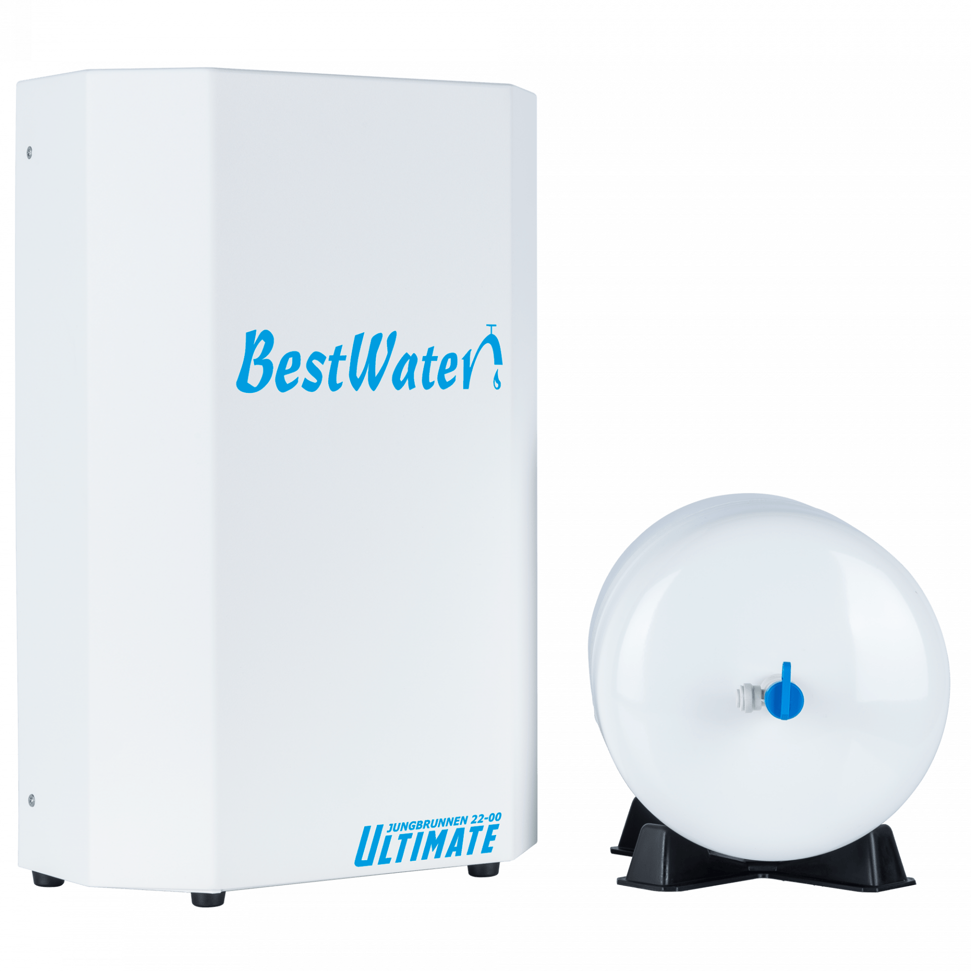 Jungbrunnen 22-00 ULTIMATE to innowacyjny system filtracji wody pitnej, który produkuje do 150 litrów czystej wody dziennie. Kompaktowa obudowa z 5-litrowym zbiornikiem ciśnieniowym i trzy zaawansowane filtry, w tym węgiel aktywny z łupin orzecha kokosowe
