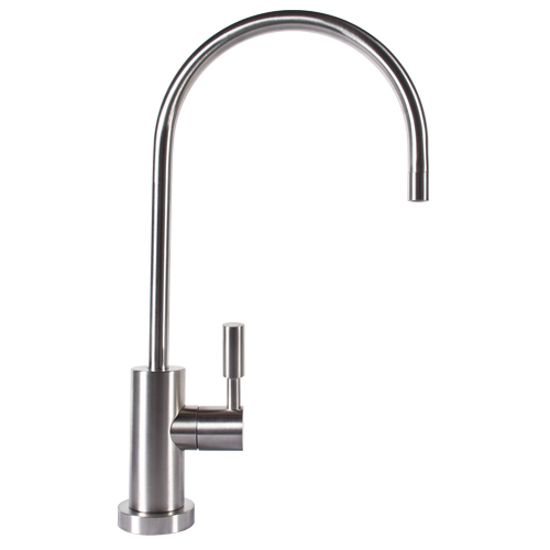 Kran z chirurgicznej stali nierdzewnej o matowym wykończeniu 